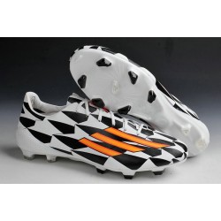 Adidas Chaussure de foot F50 Adizero Messi TRX FG homme Noir Blanc Orange