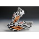 Adidas Chaussure de foot F50 Adizero Messi TRX FG homme Noir Blanc Orange
