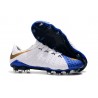 Chaussure de Foot de Neymar 2019 Nike Hypervenom Phantom 3 FG Bleu Blanc Or