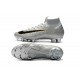 Crampons pour Hommes Nike Mercurial Superfly VI 360 Elite FG Argent Noir