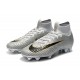 Crampons pour Hommes Nike Mercurial Superfly VI 360 Elite FG Argent Noir