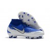 Nike Phantom Vision Elite DF FG Chaussure - Bleu Argent Blanc