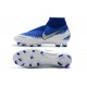 Nike Phantom Vision Elite DF FG Chaussure - Bleu Argent Blanc