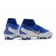 Nike Phantom Vision Elite DF FG Chaussure - Bleu Argent Blanc