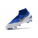 Nike Phantom Vision Elite DF FG Chaussure - Bleu Argent Blanc