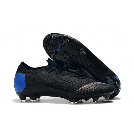 Crampons Nouveau Nike Mercurial Vapor 12 Elite FG ACC Noir Bleu Orange