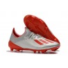adidas X 19.1 FG Crampon de Foot Homme Gris Rouge