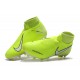 Nike Phantom Vision Elite DF FG Chaussure - Volt Blanc