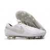 Chaussure Nouvelles Nike Tiempo Legend 8 Elite FG - Blanc Chrome Platine