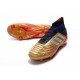 Chaussures Football Adidas Predator 19.1 FG Or Noir Rouge