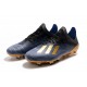 adidas X 19.1 FG Crampon de Foot Homme Bleu Noir Or