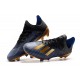 adidas X 19.1 FG Crampon de Foot Homme Bleu Noir Or