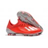adidas X 19.1 FG Crampon de Foot Homme Rouge Argent