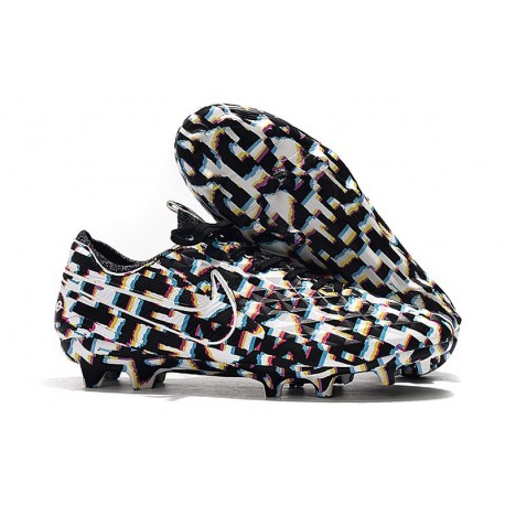 Chaussure Nouvelles Nike Tiempo Legend 8 Elite FG - Noir Blanc