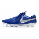 Chaussure Nouvelles Nike Tiempo Legend 8 Elite FG - Bleu Blanc