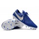 Chaussure Nouvelles Nike Tiempo Legend 8 Elite FG - Bleu Blanc