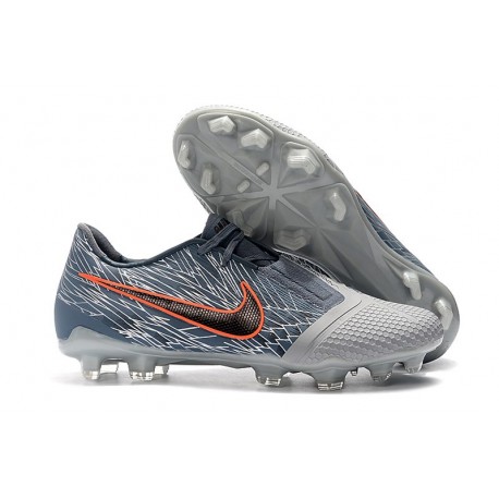 Chaussure de Foot Nike Phantom VNM Elite FG Gris Loup Noir Bleu