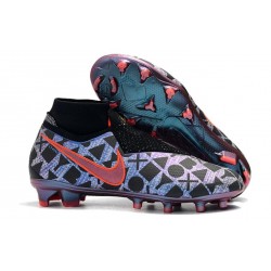 Nouveau Crampons Foot Nike Phantom Vision Elite DF FG Nike x EA Sports Bleu Noir Rouge