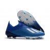 Crampons adidas X 19+ FG Bleu Blanc
