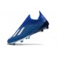 Crampons adidas X 19+ FG Bleu Blanc