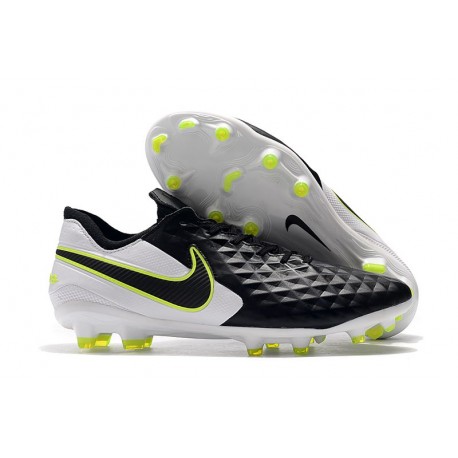 Chaussure Nouvelles Nike Tiempo Legend 8 Elite FG - Noir Blanc
