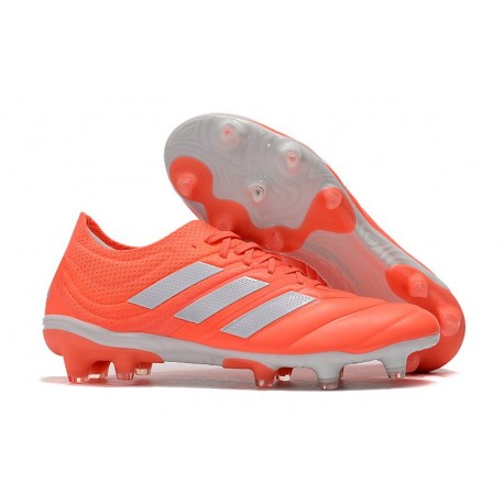 Nouvelles Crampons de Foot - Adidas Copa 19.1 FG Rouge Blanc