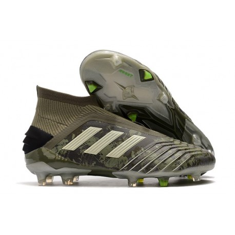 adidas Nouvelles Chaussures Predator 19+ FG - Héritage Vert Sable
