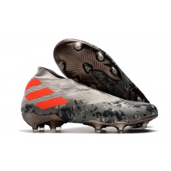 Crampons Nouvelle adidas Nemeziz 19+ FG Gris Orange Blanc