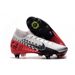 Nike Mercurial Superfly VII Elite SG-PRO AC Neymar Platine Noir Rouge