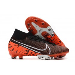 Nike Mercurial Superfly 7 Elite Pro AG Noir Blanc Cramoisi