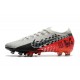 Nike Mercurial Vapor 13 Elite Pro-AG Neymar Platine Noir Rouge