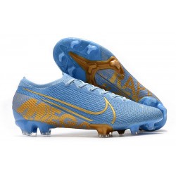 Nike Mercurial Vapor 13 Elite FG Homme Bleu Or