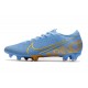 Nike Mercurial Vapor 13 Elite FG Homme Bleu Or