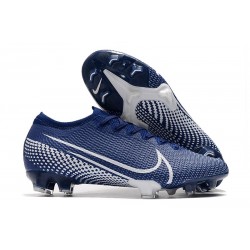 Nike Mercurial Vapor 13 Elite FG Homme Bleu Blanc