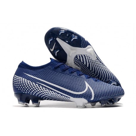 Nike Mercurial Vapor 13 Elite FG Homme Bleu Blanc