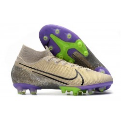 Nike Mercurial Superfly 7 Elite Pro AG Sable du Désert Noir Violet