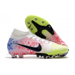 Nike Mercurial Superfly 7 Elite Pro AG Neymar Blanc Noir Bleu Volt