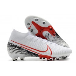 Nike Mercurial Superfly 7 Elite Pro AG Blanc Cramoisi