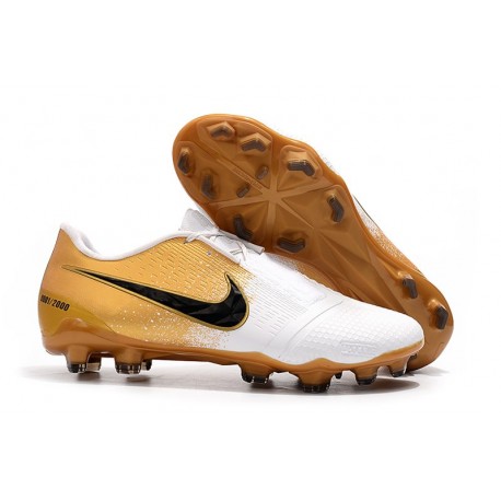 Nike Crampons Neuf Phantom Venom Elite FG -Blanc Or Noir