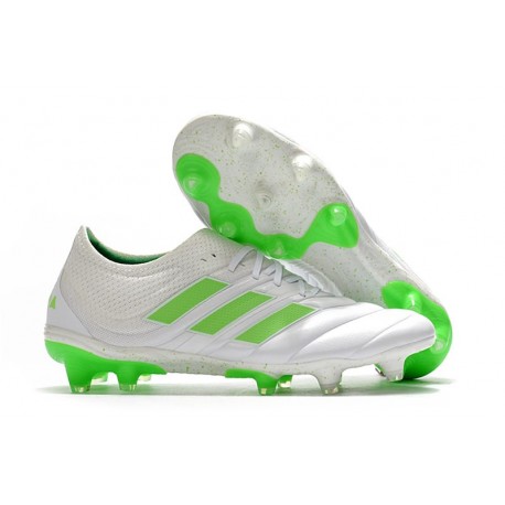 Nouvelles Crampons de Foot - Adidas Copa 19.1 FG Blanc Vert