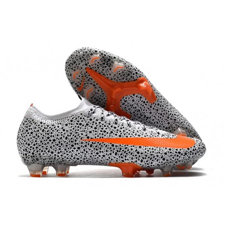 Nike Mercurial Vapor 13 Elite FG CR7 Safari-Blanc Orange Noir