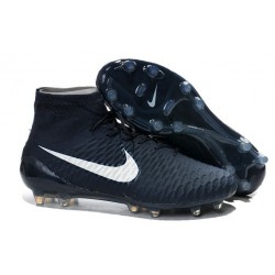 Nouveau Chaussures de Football Nike Magista Obra FG Bleu Foncé Blanc