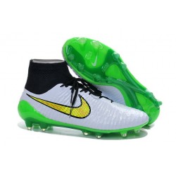 2014/2015 Nouvelle Hommes Nike Magista Obra FG Blanc Vert Noir Jaune