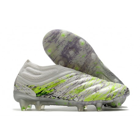 Chaussures Foot adidas Copa 20+ FG Blanc Noir Vert