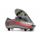 Nike Mercurial Vapor 13 Elite SG-PRO Anti Clog Gris Noir Rouge