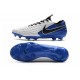 Nike Tiempo Legend VIII Elite FG Crampons Blanc Bleu Noir