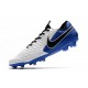 Nike Tiempo Legend VIII Elite FG Crampons Blanc Bleu Noir