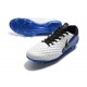 Nike Tiempo Legend VIII Elite FG Crampons Blanc Bleu Noir