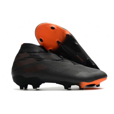 adidas Chaussures de Foot Nemeziz 19+ FG Noir Signal Orange