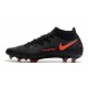 Nike Performance PHANTOM GT ELITE DF FG -Noir Rouge Chili Gris fumee